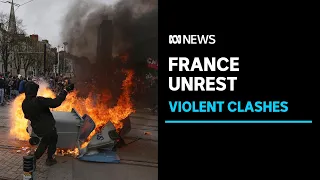 Violent protests erupt in France to decry pension reforms | ABC News