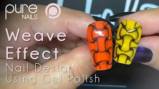 Weave Effect Nail Design using Gel Polish | Pure Nails