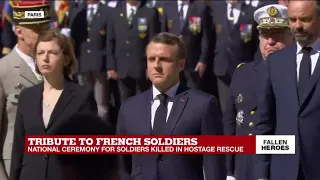 Tribute to French soldiers: military band plays La Marseillaise