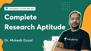 Complete Research Aptitude By Dr Mukesh Goyal | NTA UGC NET 2022