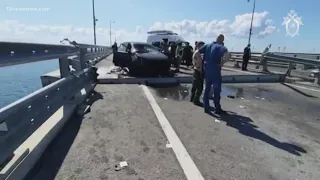 Russia blames Ukraine for Crimea bridge explosion