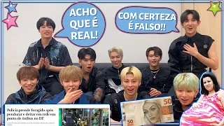 GRUPO DE KPOP REAGE A MANCHETES DO JORNALISMO BRASILEIRO - É FATO OU FAKE? (COM BLANK2Y)