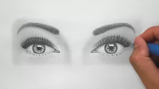 How to Draw Realistic Eyes for BEGINNERS - Super Detailed Instructions!