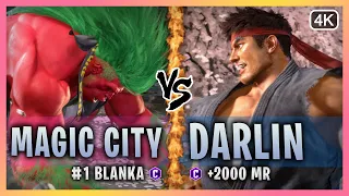 SF6 ▰  Ranked #1 Blanka (Magic City) Vs. Ryu (Darlin)『Street Fighter 6』