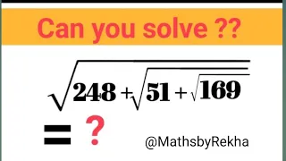 A Nice Square root problem | Solution | tricks | Math tricks |  Mathematics | #viral