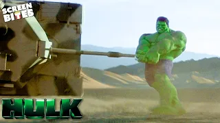 Hulk Smashes Up Armoured Tanks | The Hulk (2003) | Screen Bites