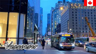 🇨🇦【4K】Vancouver Winter Walk - Downtown Vancouver to Robson Street - (February 2021)