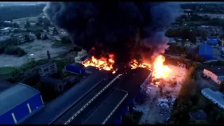 Тучково пожар склада/Tuchkovo warehouse fire.