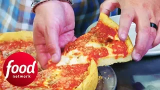 How To Make The Perfect Chicago Deep Dish Pizza | Diners, Drive-Ins & Dives