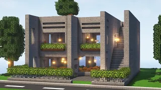 마인크래프트 건축일기 33 돌로 지은 집 Minecraft Tutorial : Stone House