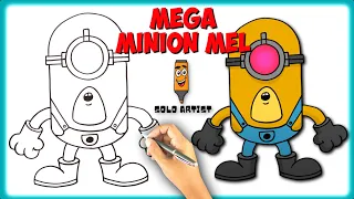 How To Draw Mega Minion Mel | Despicable Me 4 | Simple & Easy
