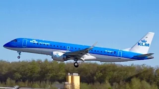 KLM - Embraer ERJ-190 [PH-EXD] | Landing and Take Off at Luxembourg Int’l Airport