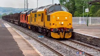 Log Train Aberystwyth to Chirk.(4K). 1600 tonnes 😎📸