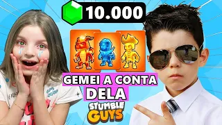 SURPREENDI MINHA IRMÃ NO STUMBLE GUYS GEMEI A CONTA DELA - Piero Start Games