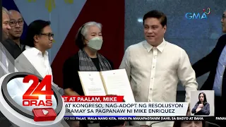 Senado at Kongreso, nag-adopt ng resolusyon ng pakikiramay sa pagpanaw ni Mike Enriquez | 24 Oras