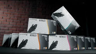 Defender Safety Black Nitrile Gloves 4/6 Mil Overview