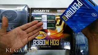 intel PENTIUM GOLD G5400 GIGABYTE B360M HD3 4GB DUAL CHANNEL WD 1TB 8GB MWE 550 Desktop Build 2019
