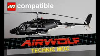 LEGO-compatible AIRWOLF Technic MOC