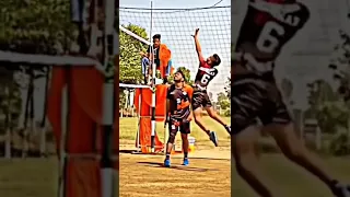 Slo mo spike by short height volleyball player #shorts#viralshorts