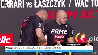 AMADEUSZ FERRARI VS KAMIL ŁASZCZYK MEDIA TRENING FAME 17