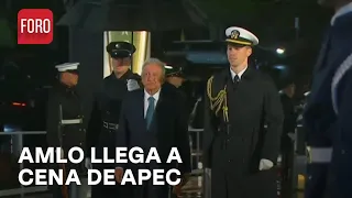 AMLO llega a cena de la APEC mientras cae aguacero - Hora21