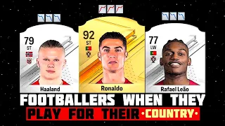 FOOTBALLERS When They Play For Their Country VS Club! ft. Ronaldo ,Haaland ,Leao