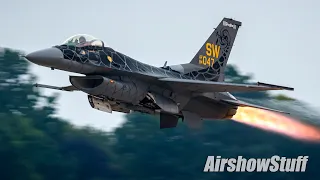 F-16 Twilight Mini-Demo and P-40 Heritage Flight - EAA AirVenture Oshkosh 2021