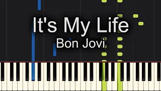 It's My Life Bon Jovi Piano Tutorial Synthesia