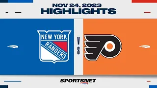 NHL Highlights | Rangers vs. Flyers - November 24, 2023