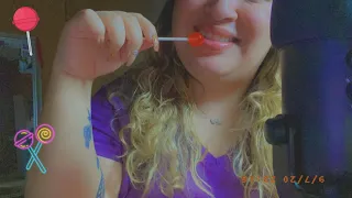 ASMR| Lollipop eating, Intense mouth sounds! | Some whispering 🍭