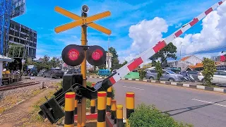 Railroad Crossing in Indonesia | Cleaning the New Railway Crossings in 2023