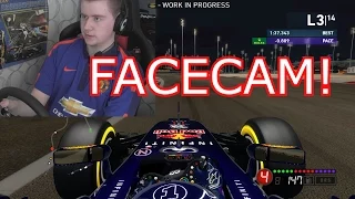 F1 2014 Gameplay - Bahrain Night Race! (25% Race With Facecam!)