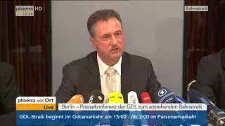 GDL-Streik: Claus Weselsky zu Verhandlungen mit der Deutschen Bahn am 05.11.2014