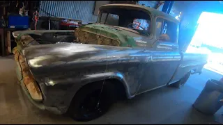 1958 GMC Apache' Frame Removal: Getting the Camaro Subframe Ready to be a Rolling Chassis