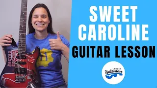 Sweet Caroline Guitar Lesson Neil Diamond - Guitar Strumming & Chords