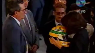 Velório de Ayrton Senna - Prost, Xuxa e familiares - Globo ao vivo