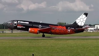 World of Tanks livery! Belavia Boeing 737-300 take off ✈ Hannover Airport