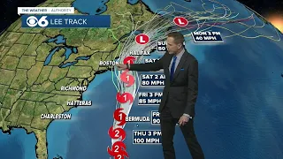Hurricane Lee storm track shows landfall in eastern New England or eastern Canada