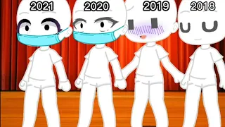 2018 vs 2019 vs 2020 vs 2021 || Meme || Gacha life