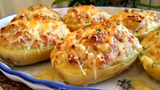 Patatas rellenas de jamón y queso RIQUÍSIMAS !!!