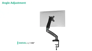 WALI Single LCD Monitor Fully Adjustable Gas Spring Desk Mount