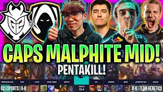 CAPS SACA MALPHITE MID CONTRA HERETICS! *PENTAKILL!* | G2 vs HERETICS RESUMEN LEC LVP ESPAÑOL