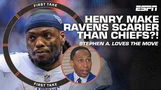 Derrick Henry puts Lamar Jackson in a better situation! - Stephen A. is loving the move | First Take