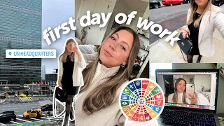 First day at my NEW JOB! event at the UN, seeing Dylan O'Brien, meeting my team | work day VLOG