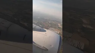 BERGAMO ITALY AEROPLANE LANDING  VIEW