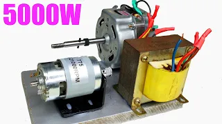 Free Electricity Generator DC 1 7volt to AC 222volt big Motor Capacitor 5KW Transformer Generator