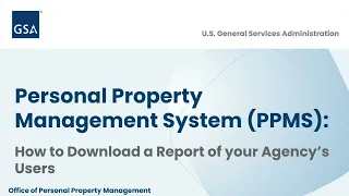 How to Download a Report of Your Agency's Users on PPMS