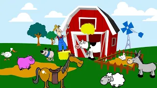 OLD MC DONALD  and his FARM ANIMALS By The Brilliant Kid