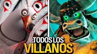 Todos Los VILLANOS en la Saga de KUNG FU PANDA