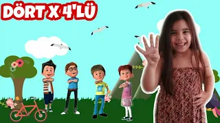 TRT ÇOCUK DÖRT X 4LÜ / Dört x 4lü Çizgi Film Müziği / Trt Çocuk Şarkıları / Kids Songs